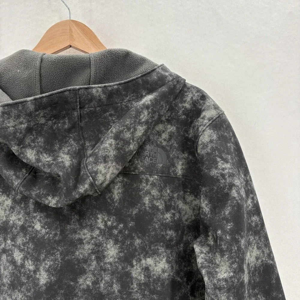 The North Face Apex Bionic 2 Hooded Jacket Mens M Gray Camo Softshell Outdoor